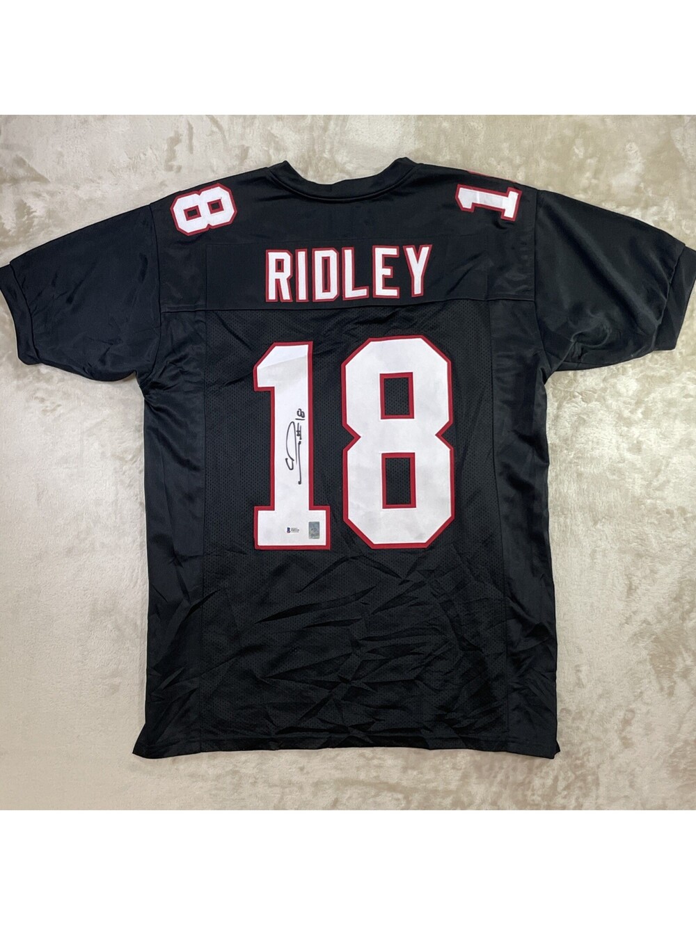 Autographed Calvin Ridley Atlanta Falcons Custom Jersey - Beckett COA Men Sz XL